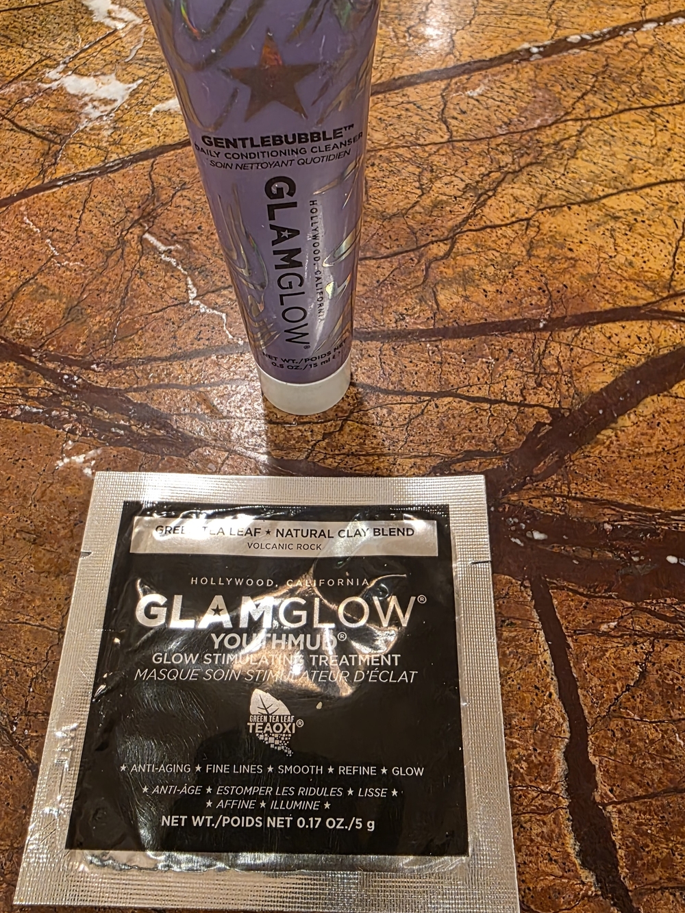 GLAMGLOW GentleBubble + YOUthmud Set —  Cleanser & Black Clay Mask Sample Set